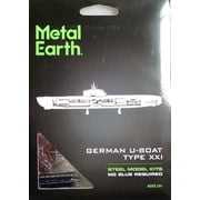 Model Kit German U-Boat Type XXI Submarine (Challenging Difficulty) Steel Model by Metal Earth