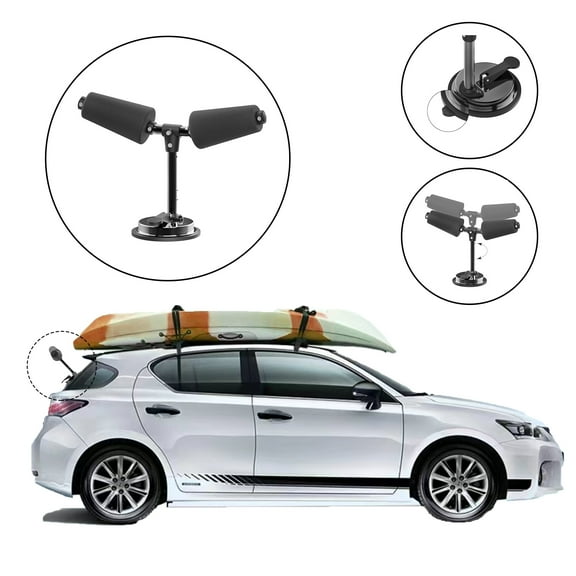 Adjustable Removable Y Kayak Roller, Kayak Boat Load Assist with Heavy-Duty Suction Cup Car Mount for Conveniently and Quickly Place The Kayak, Boat, Ocean Boat or Other Hull on Transportation Car