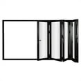 thumbnail image 4 of KaMic 144" x 96" 5 Panels Alumium Folding Door In Black, Folded Out From Left To Right, 4 of 4