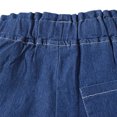thumbnail image 5 of 2-7T Summer Kids Little Girls Embroidered Elastic Waist Denim Shorts, 5 of 9