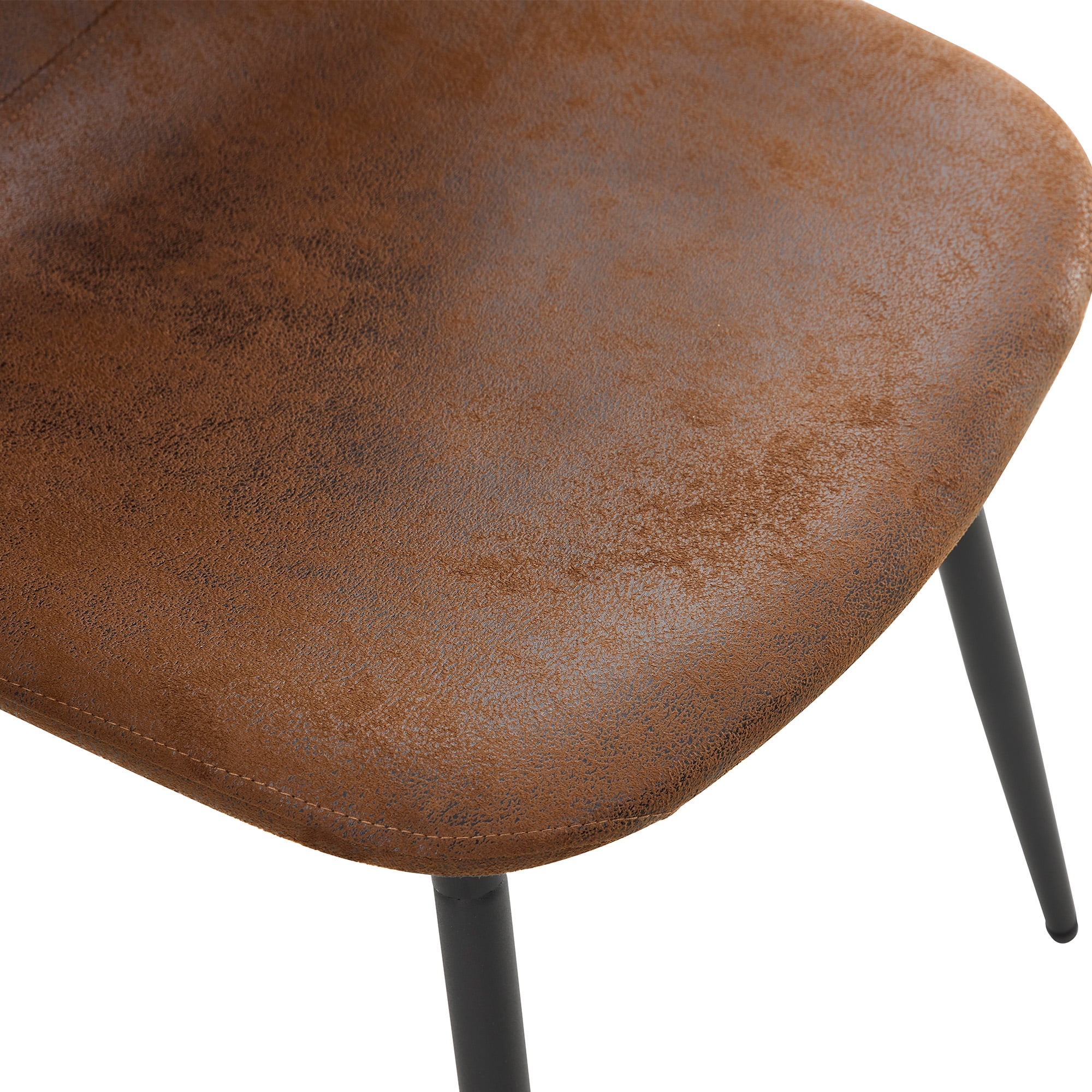 Sailvan Modern Linen Fabric Dining Chairs, 4-Pack, Sturdy Metal Legs with Anti-Slip Feet