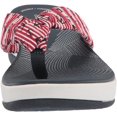 thumbnail image 2 of Clarks Arla Glison Flip-Flop, Red/White/Blue Textile, 9 Medium, 2 of 8