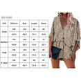 thumbnail image 2 of Women's Rompers-Summer Deep V Neck Wrap Floral Polka Dot Short Sleeve Beach Short Jumpsuit, 2 of 2