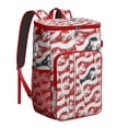thumbnail image 1 of Nautical Shell and Coral Pattern Backpack Cooler, Insulated Leakproof Cooler Bag, Waterproof Lunch Backpack for Tropical Beach Adventures, Hiking, 1 of 6