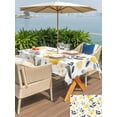 thumbnail image 6 of 60x84 Inch Outdoor Tablecloth with Umbrella Hole Zipper Rectangle Summer Lemon Rectangular Tablecloths Outside Waterproof Watercolor Fruit Grey Leaf Patio Table Cloth Cover for Picnic Party, 6 of 8