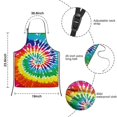 thumbnail image 3 of Colorful Tie Dye Pattern Kids Aprons for Girls and Boys,Adjustable Neck Strap Toddler Aprons for Kids Cooking Baking, 3 of 6