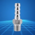 thumbnail image 1 of Mgaxyff Stainless Steel SS304 Male Thread Pipe Fitting Barb Hose Tail Connector BSP 1/8 ~3/4 , Barb Hose Connector, Hose Tail Connector, 1 of 3
