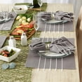 thumbnail image 2 of Gray and White Stripe Tassel Placemat Multi-Color Cotton 13x19x0.2 (Set of 4), 2 of 4