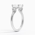 thumbnail image 2 of First Jewelry Asscher Cut 2.7 Ct Moissanite Anniversary Ring for Women - Three Stone 14K White Gold Plated Engagement Ring - Moissanite Anniversary Gifts - Moissanite Ring, 2 of 3