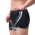 thumbnail image 2 of Kdxio Men's Boxer Briefs with Astronaut Standing In The Moon Print - Comfortable and Breathable Underwear for Everyday Wear, 2 of 5