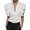 White, variant on Women's T Shirt Summer Deep V Neck Ruffle Sleeve Tee Satin Elegant Flutter Short Sleeve Solid Color Shirts For Workout Party Wear For Female