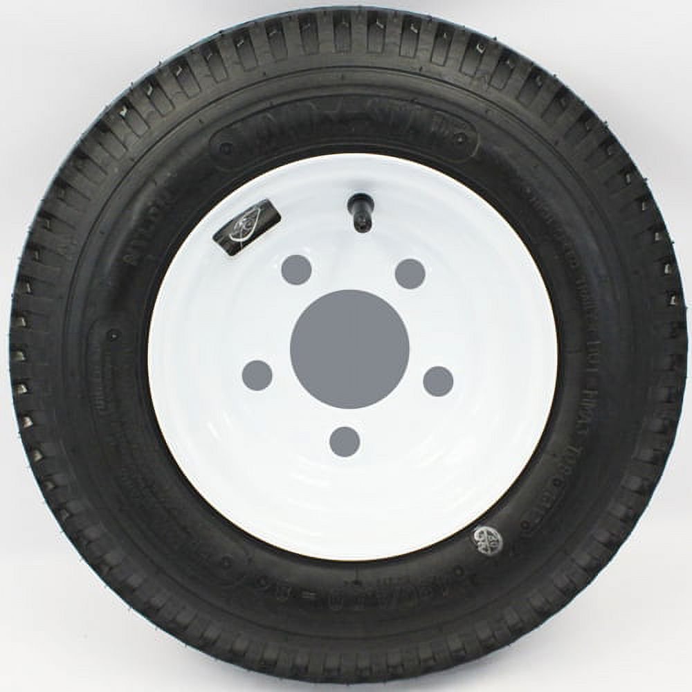 8 x 3.75 5-4.5 Bolt Circle White Trailer Wheel