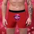thumbnail image 2 of Yuncity Mens Valentines Day Boxer Briefs Underwear 3D Lip Print Breathable Personality Fashion Skin-Friendly Underpants Red Xxl, 2 of 4