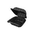 thumbnail image 4 of Karat Earth [400pcs - 6x6] Mineral Filled PP Hinged Container, 1 compartment - Black, 4 of 8
