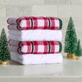 thumbnail image 2 of Better Homes & Gardens Signature Soft Holiday Decor 4PK Hand Towel, Red Plaid, 2 of 9
