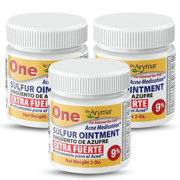 Arymar Sulfur Ointment 9% , Topical Skin Care -2 oz (3-Pack)