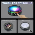 thumbnail image 4 of Uxcell LED Light Base Non-Slip Round Display Stand, LED 6 Lighting Mode Multicolor Flat Light Base for Glass Ball 3D Crystal Party Decoration, Silver, 4 of 6