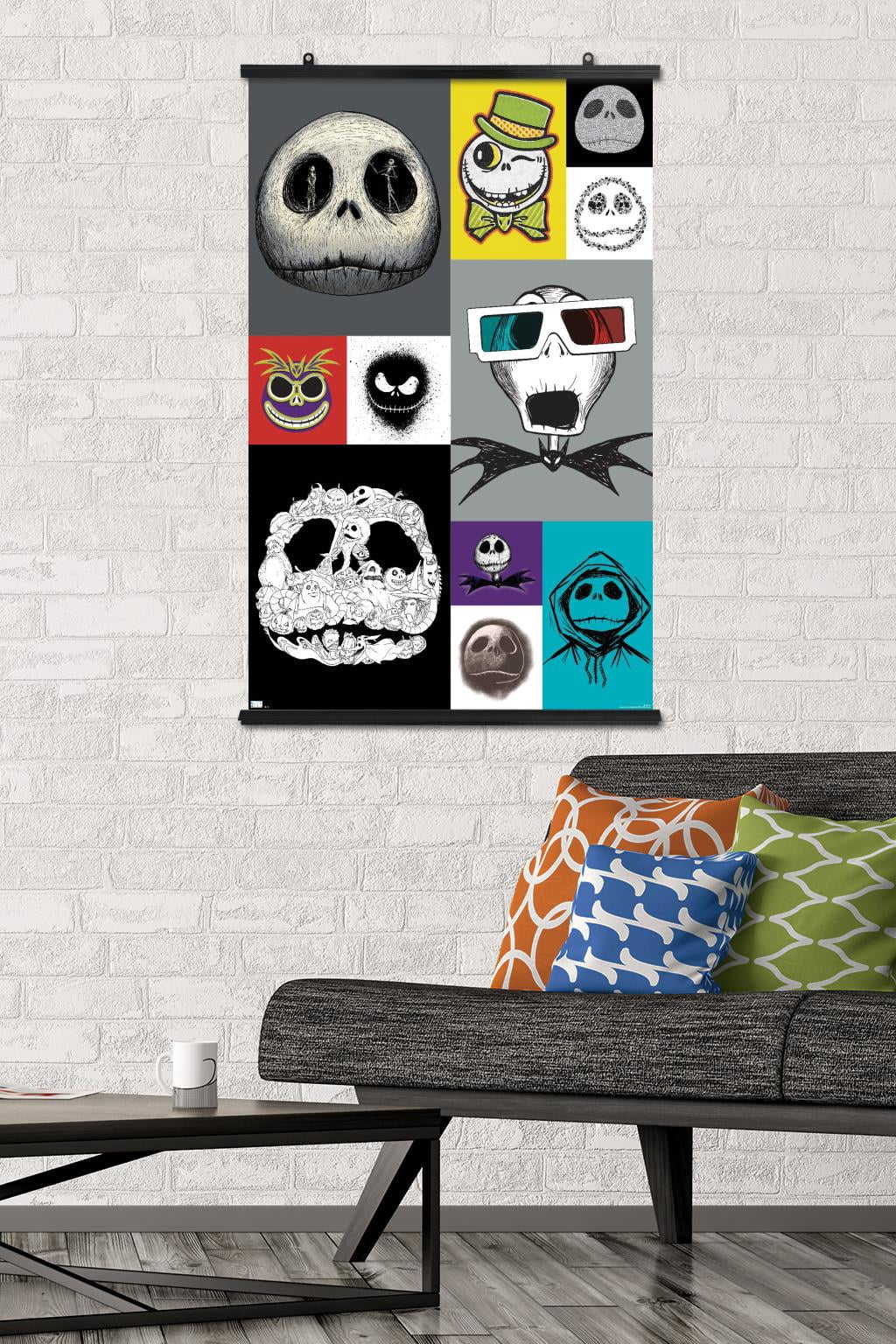 Disney Tim Burton's The Nightmare Before Christmas - Jack Grid Wall Poster, 22.375" x 34"