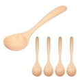 thumbnail image 2 of Long Handle Spoon, 5Pcs Wooden Spoon Wooden Long Handle Multi-purpose  for Home Kitchen for Restaurant, 2 of 8