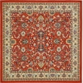 thumbnail image 1 of Unique Loom Kashan Traditional Floral Area Rug, 8 Feet, Terracotta/Ivory, 1 of 1