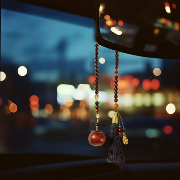 Big Sale! Sandalwood Persimmon Pendant Phone Chain, Package Chain, Car Pendant, Natural Wood Car Charm for Home and Vehicle Decoration