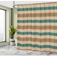 thumbnail image 4 of Ambesonne Colorful Shower Curtain, Tile, 69"Wx70"L, Coral Teal Beige, 4 of 4