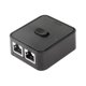 thumbnail image 1 of ZZY-Network Lan Switch 2 Ports, Rj45 Network Key-press Switch Splitter Selector Box, 100m 2 In 1 Out Or 1 In 2 Out, 2 Port Network Hub Black, 1 of 4
