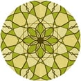thumbnail image 1 of Ahgly Company Machine Washable Indoor Round Transitional Dark Golden Rod Brown Area Rugs, 6' Round, 1 of 7