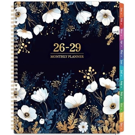 2026-2029 Monthly Planner/Calendar - July 2026 - June 2029, 9” × 11”, 3 Year Monthly Planner 2026-2029, 36-Month Calendar with Tabs,Inner Pocket, Twin-wire Binding, Enterprise$$Office