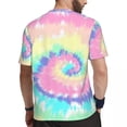 thumbnail image 2 of T Shirt For Men Colorful Rainbow Print Men Modern Tie Dye Vintage Sportswear T-Shirts Fast Dry Beach, 2 of 6