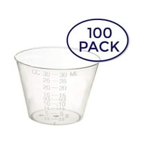 Dynarex 4252-1 Medicine Cup (Polyethylene), 100 Count, 1 Sleeve, Clear
