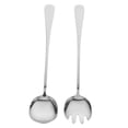 thumbnail image 4 of ROSENICE 1 Set Metal Serving Utensils Fork and Spoon for Restaurant Easy Handling 11.0x2.4x1in, 4 of 8