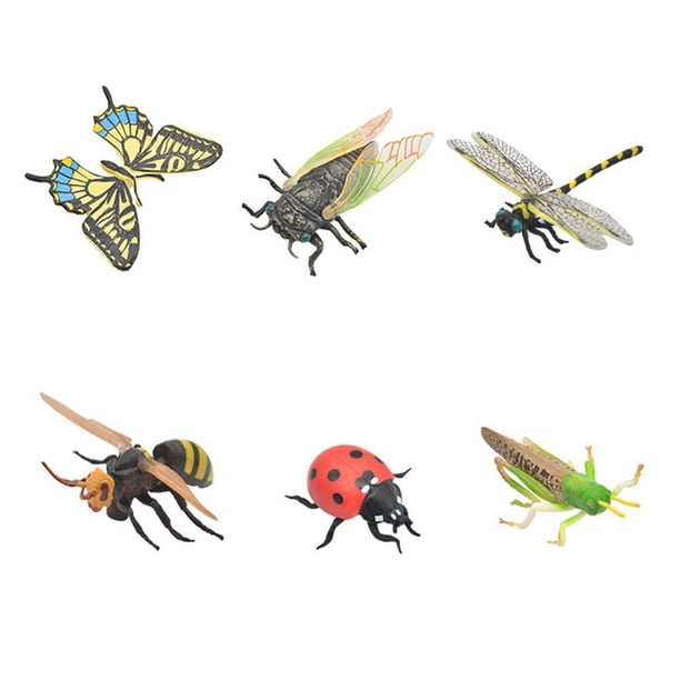 Juguetes De Insectos Modelo De Plástico Figuras Variadas Realistas Juguetes De Insectos Realistas Regalo Educativo 6 Unids/Set Eigraketly FN005966-00