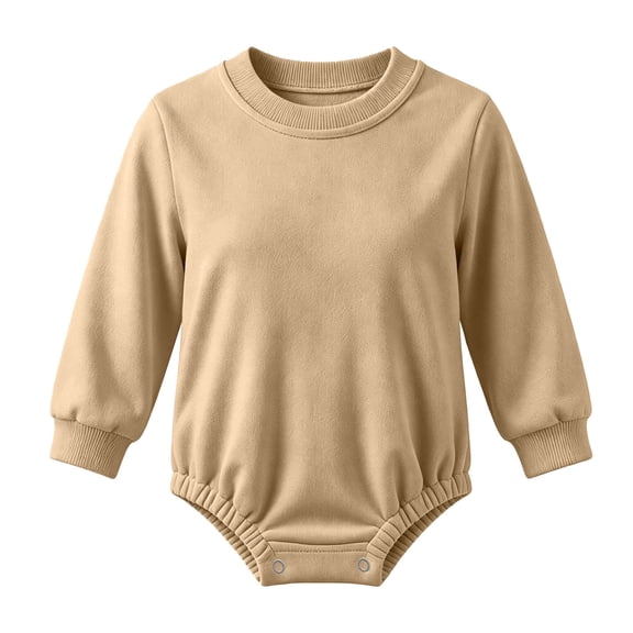 YUGYXL Baby Bubble Onesie Romper Clothes Short Sleeve Summer Solid Color T-Shirt Footless Outfits Khaki Jumpsuit