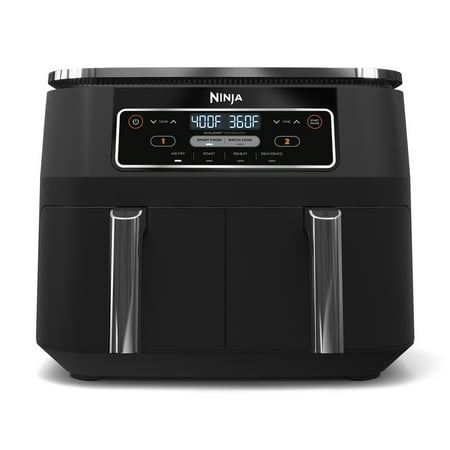 Ninja Foodi 4-In-1 8-Quart 2-Basket Air Fryer With Dualzone Technology, Black - Air Fry, Roast, &Amp; More Dz100