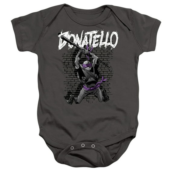 TMNT Teenage Mutant Ninja Turtles TMNT Donatello Unisex Infant Snap Suit for Baby, Charcoal, 24 Months