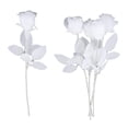 thumbnail image 1 of Rosas de poliéster, accesorios de fotografía de Halloween, decoración del hogar, decoración decorativa para fiestas, de imitación DIY para bodas todo blanco Macarena flores de imitación de halloween, 1 of 8