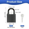 thumbnail image 2 of Uxcell 2 Pcs Weatherproof Padlocks, 1.3 Inch Wide Alloy Steel Outdoor Rustproof Long Beam Locks Vinyl Wrapped Waterproof Pin Tumbler Padlock with Brass Cylinder for Garages , Black, 2 of 7