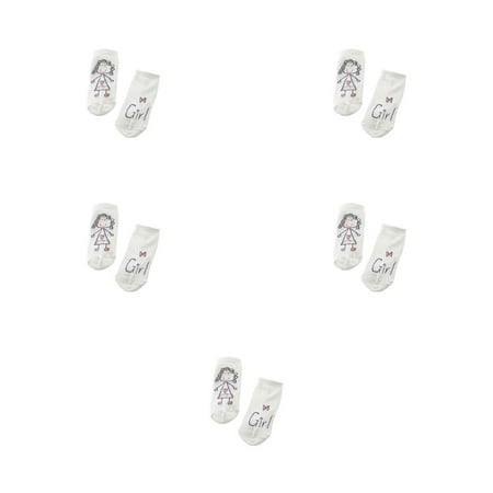 

wrea5pcs Children Baby Infant Floor Socks Anti-slip Breathable Cartoon Cotton Newborn Toddler Socks S Girls