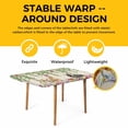 thumbnail image 4 of Easter Rabbits Table Cloths for 6 Foot Rectangle Tables, Cute Bunny Eggs Flowers Botanical Spring Beige Patio Waterproof Elastic Fitted Tablecloths, Washable Rectangular Table Cover for Camping, 4 of 8