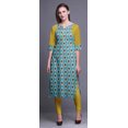 thumbnail image 2 of Bimba Kurti Longue Robe en Coton Imprimé Tunique Droite pour Femmes Haut Indien-Large, 2 of 6
