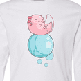 thumbnail image 4 of Inktastic Cute Axolotl Sitting on a Bubble Long Sleeve Youth T-Shirt, 4 of 5