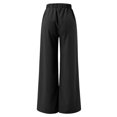 thumbnail image 3 of Gerichy Womens Wide Leg Lounge Pants with Pockets High Waisted Adjustable Tie Knot Loose Casual Trousers Dress Work Pants Solid Color Pants Baggy Elastic Waist Trouser Fashion High Straight Pant, 3 of 4