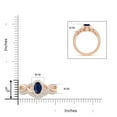 thumbnail image 5 of ANGARA Natural 1.55 ct Blue Sapphire and Diamond Crossover Bridal Set in 14K Rose Gold for Women (Size-8x6mm) | September Birthstone, Anniversary, Jewelry Gift for Women | Natural Blue Sapphire Ring, 5 of 9