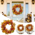 thumbnail image 7 of SkyAuks 14 Inch Fall Wreath Autumn Decorations for Front Door with Maple Leaves Pumpkins and Berries Harvest Thanksgiving Halloween Farmhouse Decor Indoor Outdoor Wall Window Hanging,, 7 of 7