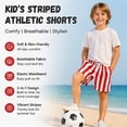 thumbnail image 4 of Boys Swim Trunks with Compression Liner Toddler Kids Boys Swim Shorts Striped Bathing Suit, 4 of 7