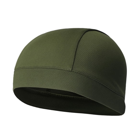 Gorro deportivo de secado rápido con calavera y alta elasticidad para ciclismo, banda para el sudor para hombre y mujer (verde militar)