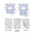 thumbnail image 5 of Blue Grid Swag Curtains for Living Room/Bedroom Windows, Checkered Plaid Gingham Lattice Trellis Print Kitchen Curtains and Valances Set 36 Inch Length, Light Filtering Swags Valance Curtain Panels, 5 of 5