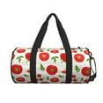 thumbnail image 2 of Gaeub Fresh Red Tomato Lightweight Travel Cylinder Bag Gym Tote Bag Sports Training Duffle Bag with Pockets and Straps, 2 of 8