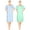 Blue Green 2 Pack, variant on House Dresses for Women with Pockets - Lightweight Breathable Short Sleeve Muumuu & Nightgowns - Snap Front Housecoat and Dusters for Women